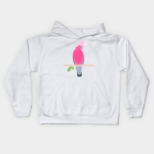 Galah pink parrot Kids Hoodie